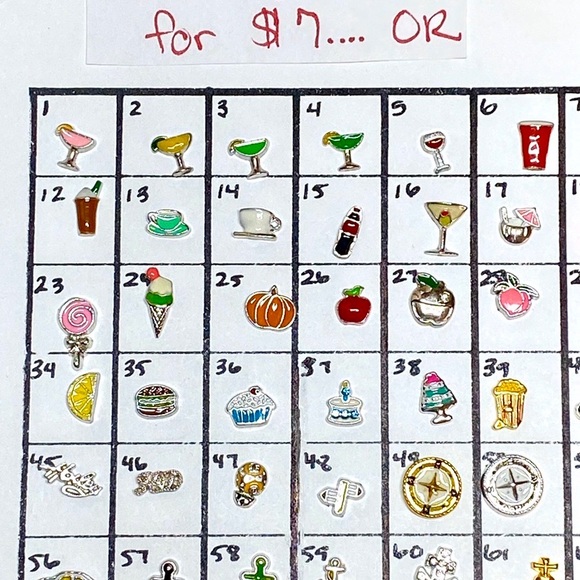 LC-#11 (4X) Food & Travel locket charms - Picture 3 of 9